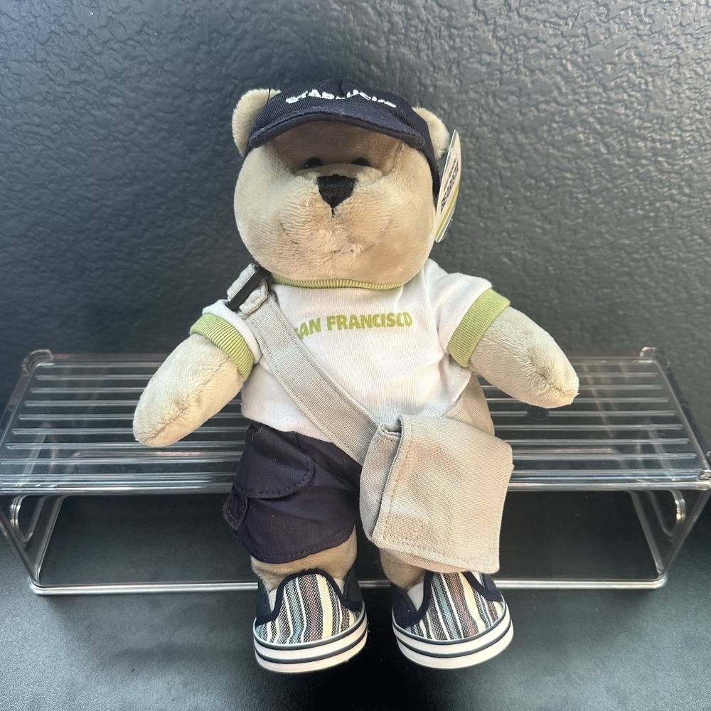 Starbucks SAN FRANCISCO Local Bearista Bear Collection 2008 w/ Messenger Bag NWT